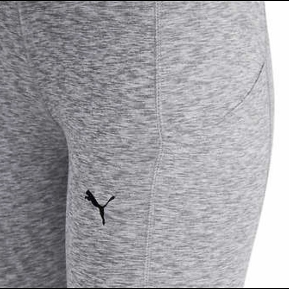 PUMA LADIES CAT LOGO TIGHTS WITH POCKETS GRAY - Picture 3 of 6